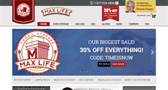 Desktop Screenshot of maxlifefoods.com