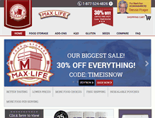 Tablet Screenshot of maxlifefoods.com